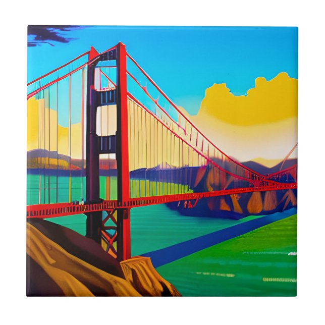 Golden Gate Bridge, San Francisco  Tile (Front)