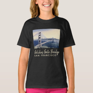 Golden Gate Bridge San Francisco Watercolor Art T-Shirt