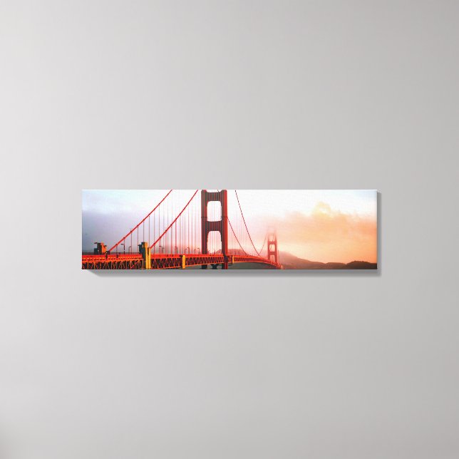 Golden Gate Bridge San Fransico Panoramic Canvas Print (Front)