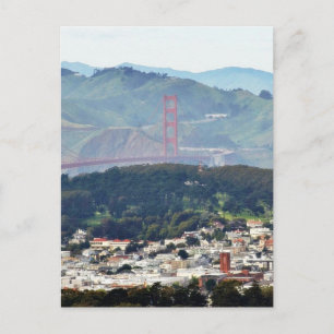 Golden Gate Bridge Seen From Twin Peaks Postcard