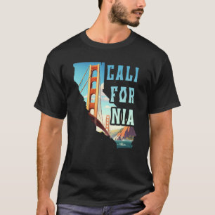 Golden Gate Bridge Souvenir San Francisco Map of C T-Shirt