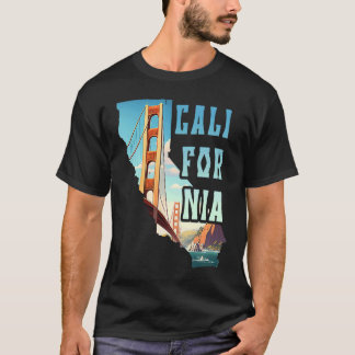 Golden Gate Bridge Souvenir San Francisco Map of C T-Shirt