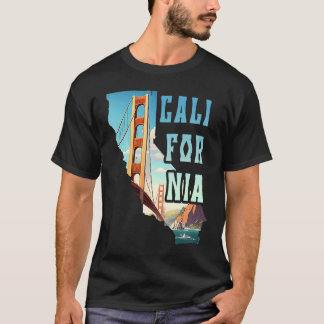 Golden Gate Bridge Souvenir San Francisco Map of C T-Shirt