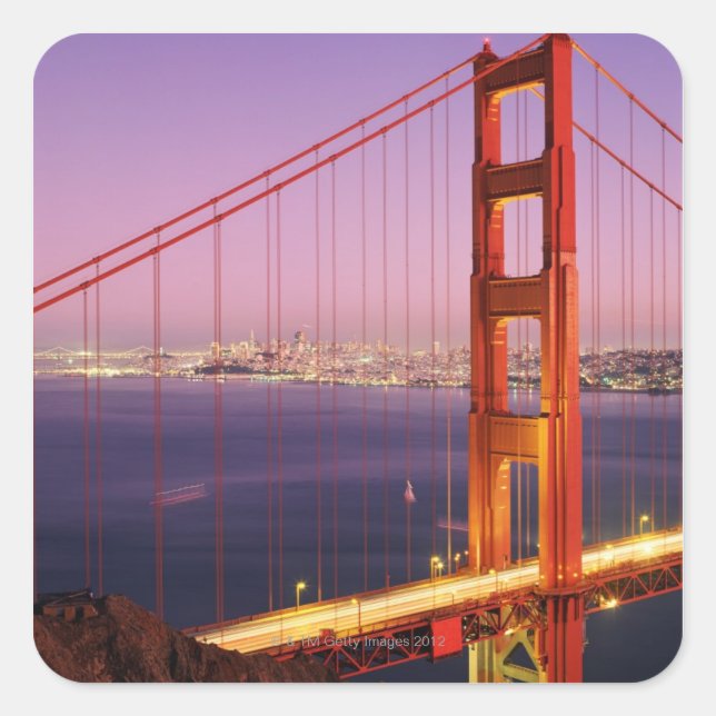 Golden Gate Bridge Square Sticker (Front)