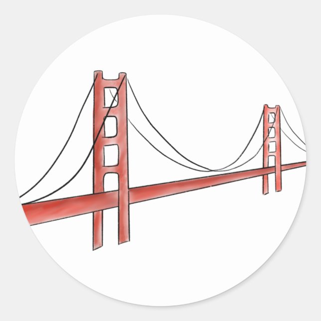 Golden Gate Bridge Sticker (Front)