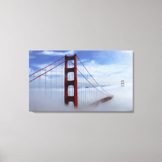 Golden Gate Bridge Swaddled in Clouds Canvas Print