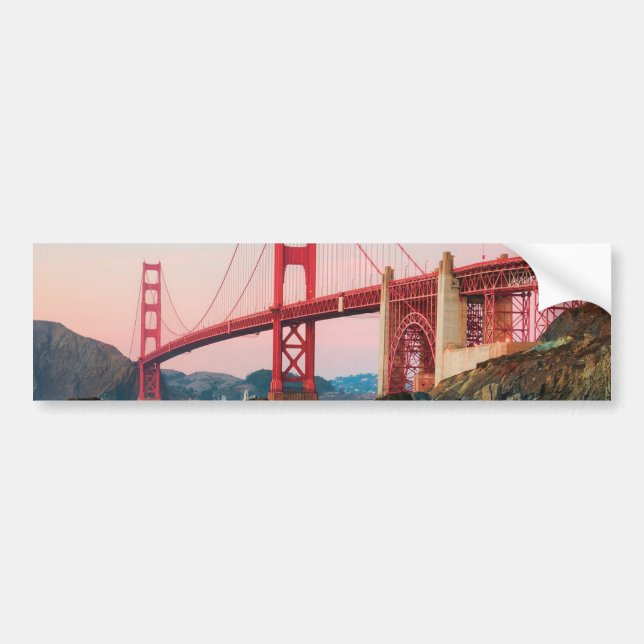 Golden gate bridge throw pillow bumper sticker (Front)