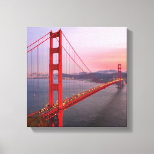 Golden gate bridge throw pillow canvas print