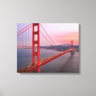 Golden gate bridge throw pillow canvas print