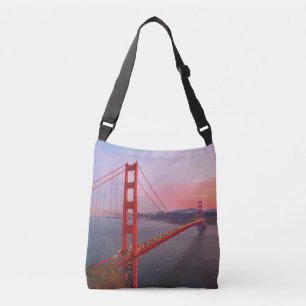 Golden gate bridge throw pillow crossbody bag
