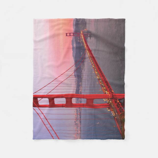 Golden gate bridge throw pillow fleece blanket (Front)