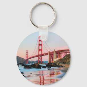 Golden gate bridge throw pillow key ring