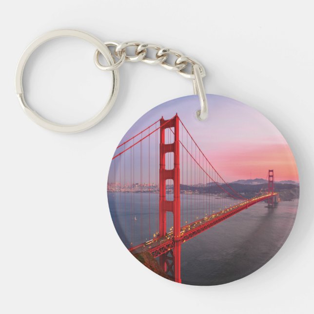 Golden gate bridge throw pillow key ring (Front)