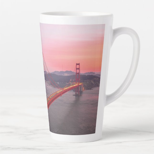 Golden gate bridge throw pillow latte mug (Right)