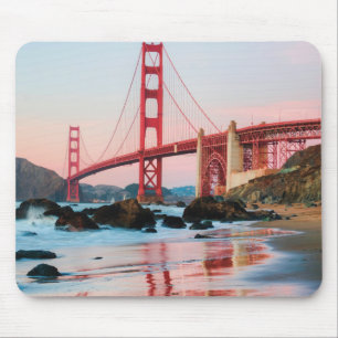 Golden gate bridge throw pillow mouse mat