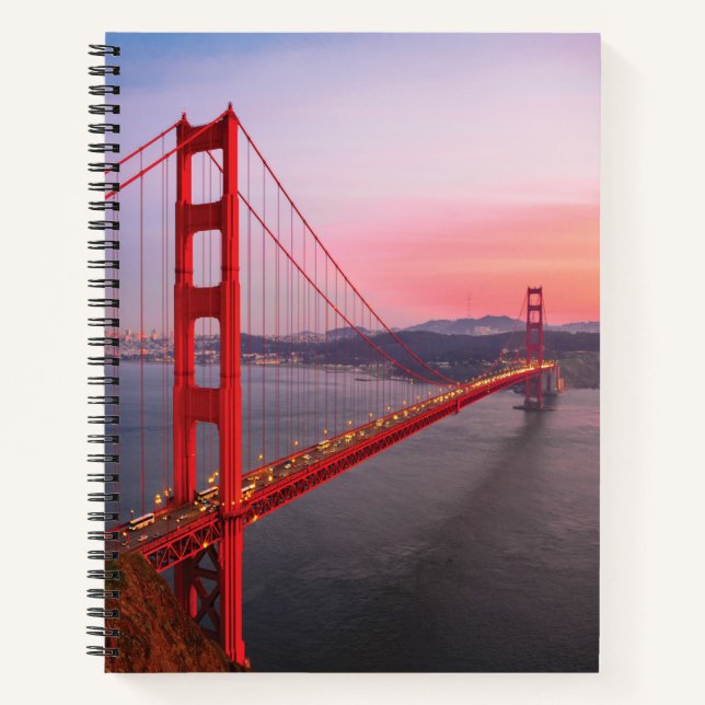 Golden gate bridge throw pillow notebook (Front)