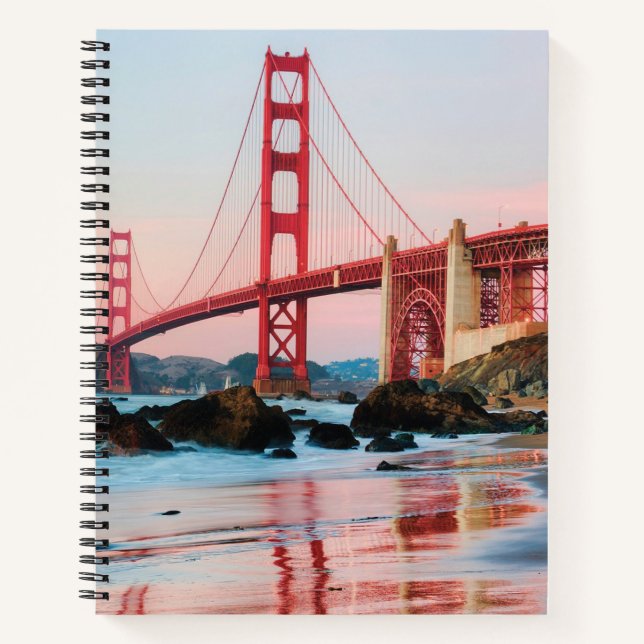 Golden gate bridge throw pillow notebook (Front)