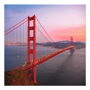 Golden gate bridge throw pillow photo print