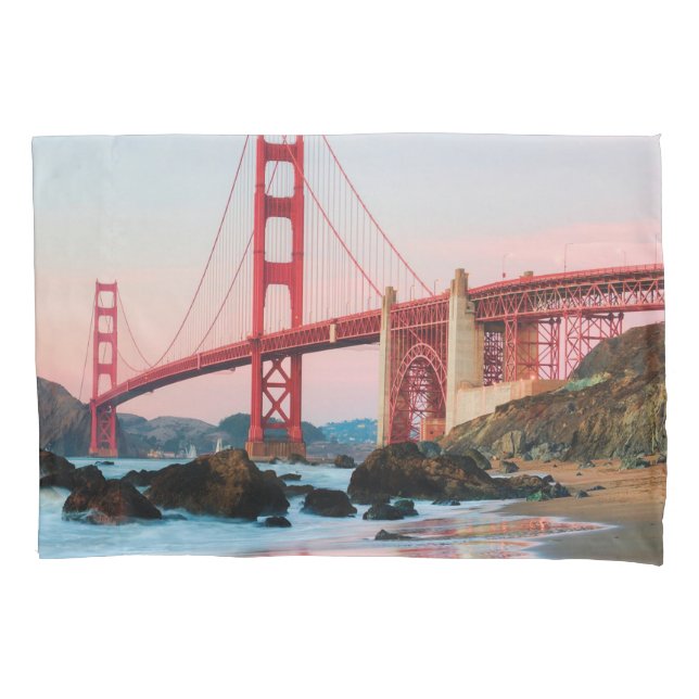 Golden gate bridge throw pillow pillowcase (Front)