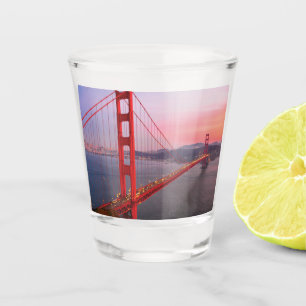 Golden gate bridge throw pillow shot glass