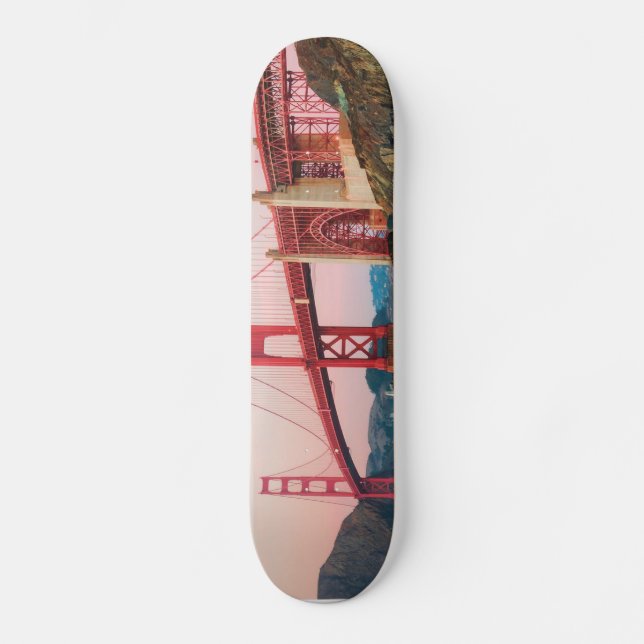 Golden gate bridge throw pillow skateboard (Front)