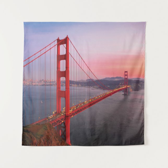 Golden gate bridge throw pillow tapestry (Front)