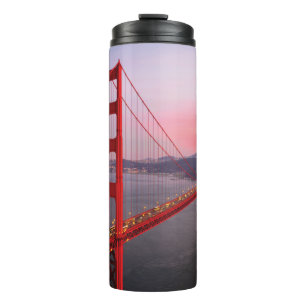 Golden gate bridge throw pillow thermal tumbler