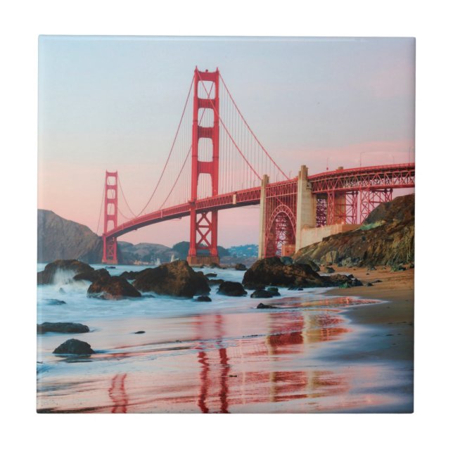 Golden gate bridge throw pillow tile (Front)