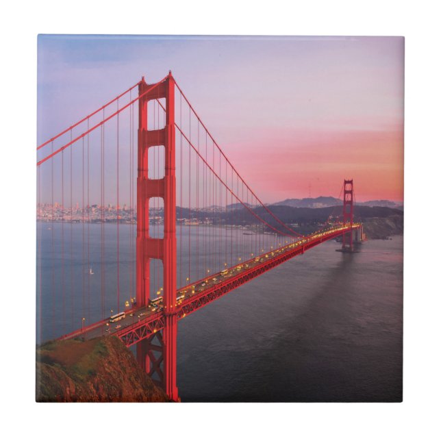 Golden gate bridge throw pillow tile (Front)