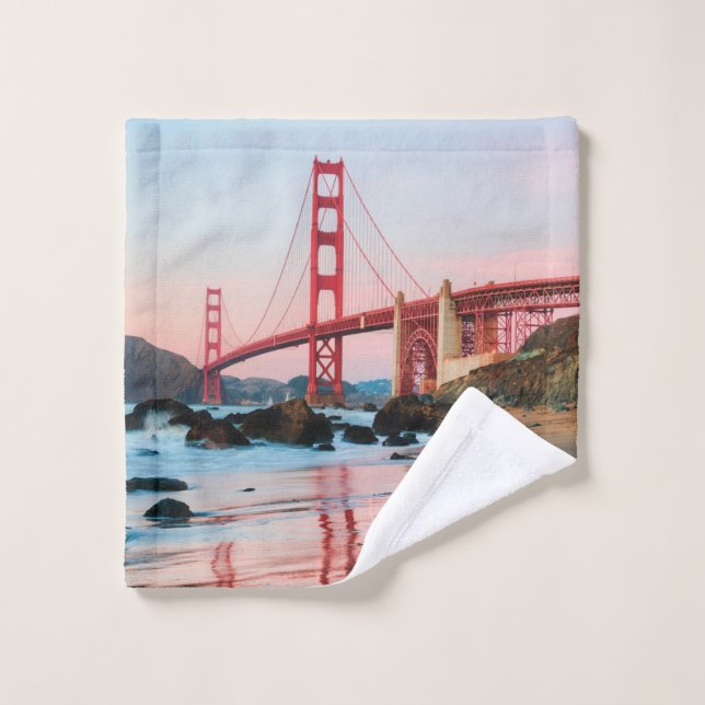 Golden gate bridge throw pillow wash cloth (Wash Cloth)