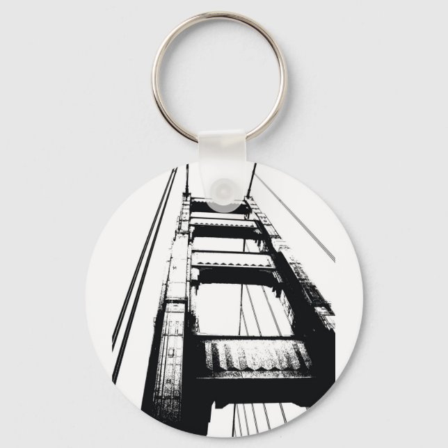 Golden Gate Bridge Tower(o) Key Ring (Front)