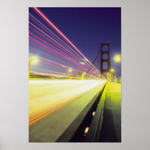 Golden Gate Bridge, traffic lights, San Poster