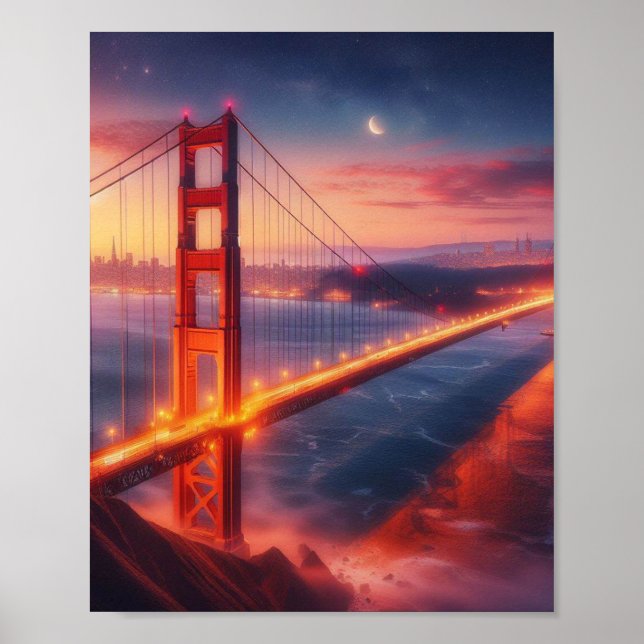 Golden Gate Bridge Travel Poster (Front)