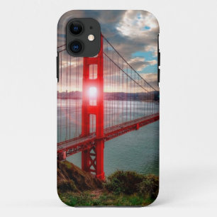 Golden Gate Bridge with Sun Shining through. iPhone 11 Case