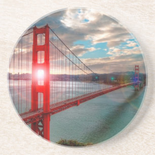 Golden Gate Bridge with Sun Shining through. Coaster