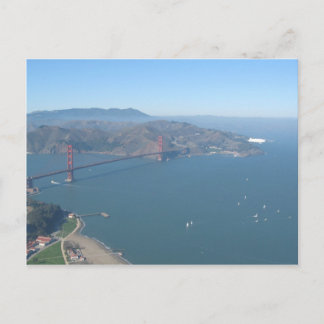 Golden Gate Bridge with Zeppelin Postcard