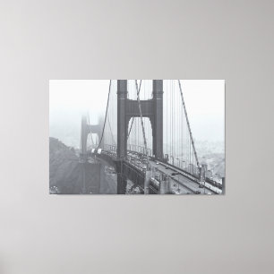 Golden Gate bw Canvas Print