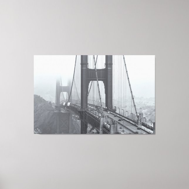 Golden Gate bw Canvas Print (Front)
