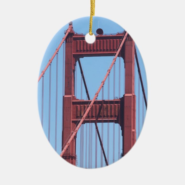 Golden Gate Ceramic Tree Decoration (Front)