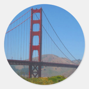 golden gate classic round sticker