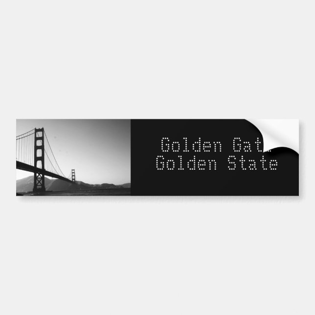 Golden Gate Golden State Bumper Sticker (Front)