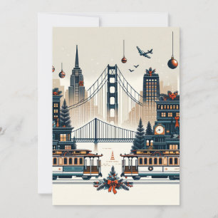Golden Gate Holiday Magic San Francisco Christmas Card