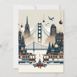 Golden Gate Holiday Magic San Francisco Christmas Card
