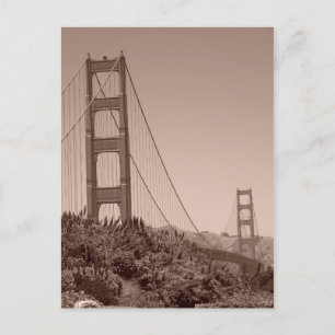 golden gate SF Bridal Shower Game Postcard