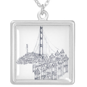 Golden Gate Silver Plated Necklace
