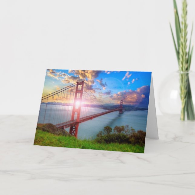 Golden Gate Sunrise Card (Front)