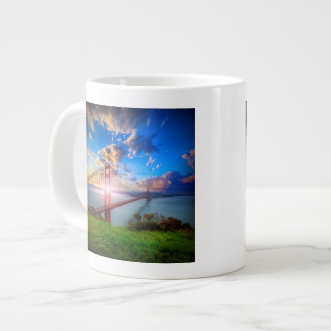 Golden Gate Sunrise Large Coffee Mug (Front Left)