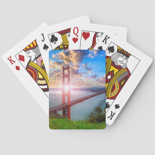 Golden Gate Sunrise Playing Cards (Back)
