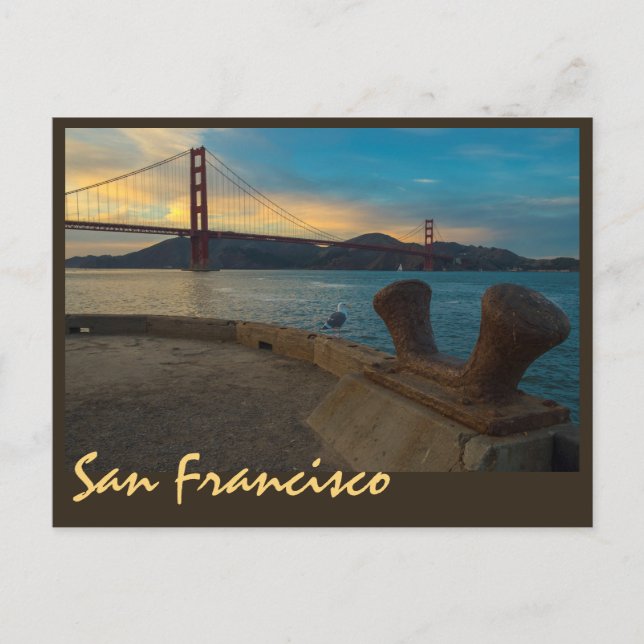 Golden Gate Sunset Postcard (Front)