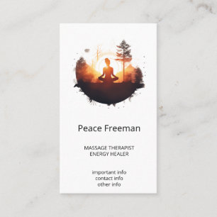 Golden Gateway Sunset Meditation Business Card